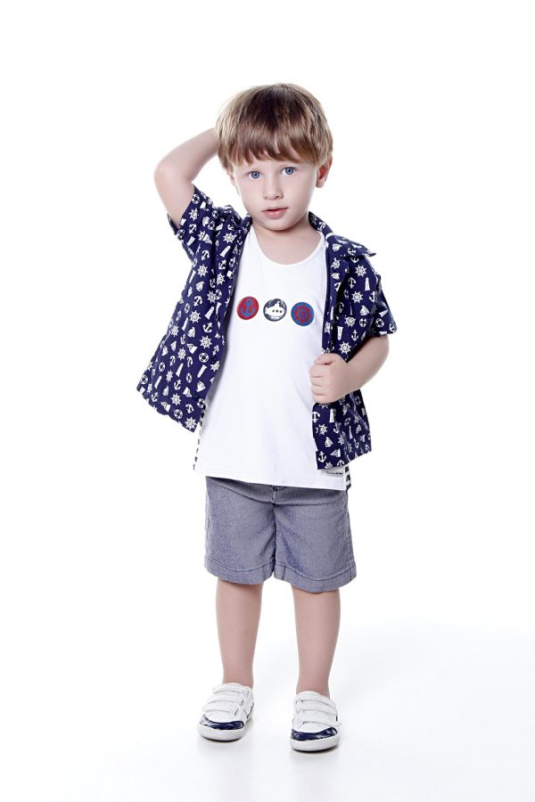 Representative photo for Boys' Bermuda Shorts Grey Anchor (actual product photo pending)